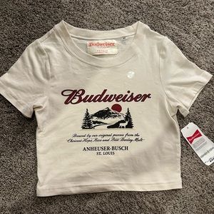 Budweiser Cropped Baby Tee